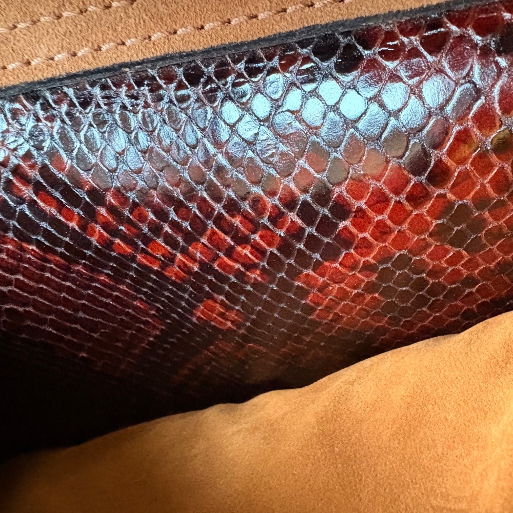 Patricia Nash Leather Kenilworth Python Crossbody… - image 5